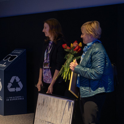 Winner of the Golden Sign of Freedom by Ales Horvat - Mrs. Aleksandra Urnaut <em>Photo: Domen Permozer</em>